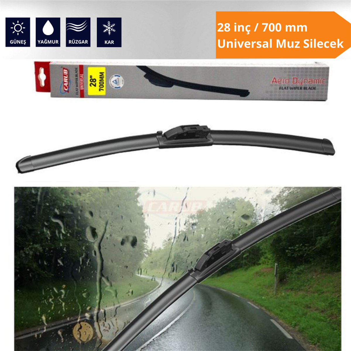 28 inç/700 mm Universal  Muz Silecek Kod:1353128