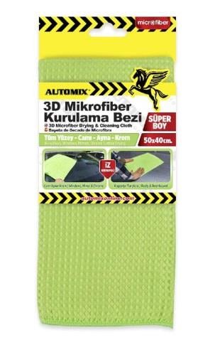 3D MİKROFİBER KURULAMA BEZİ 50X40CM AUTOMİX KOD:44826
