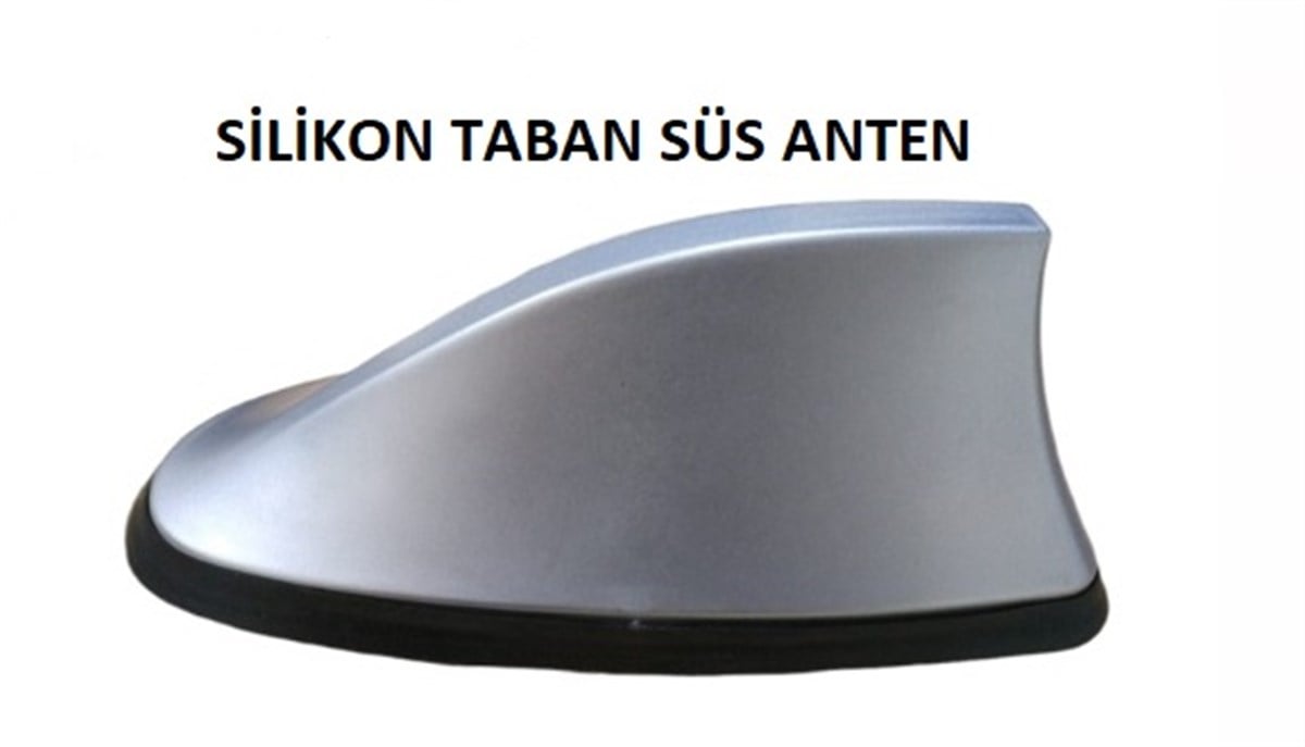 ANTEN BALİNA SÜS GRİ SİLİKON TABAN 3052