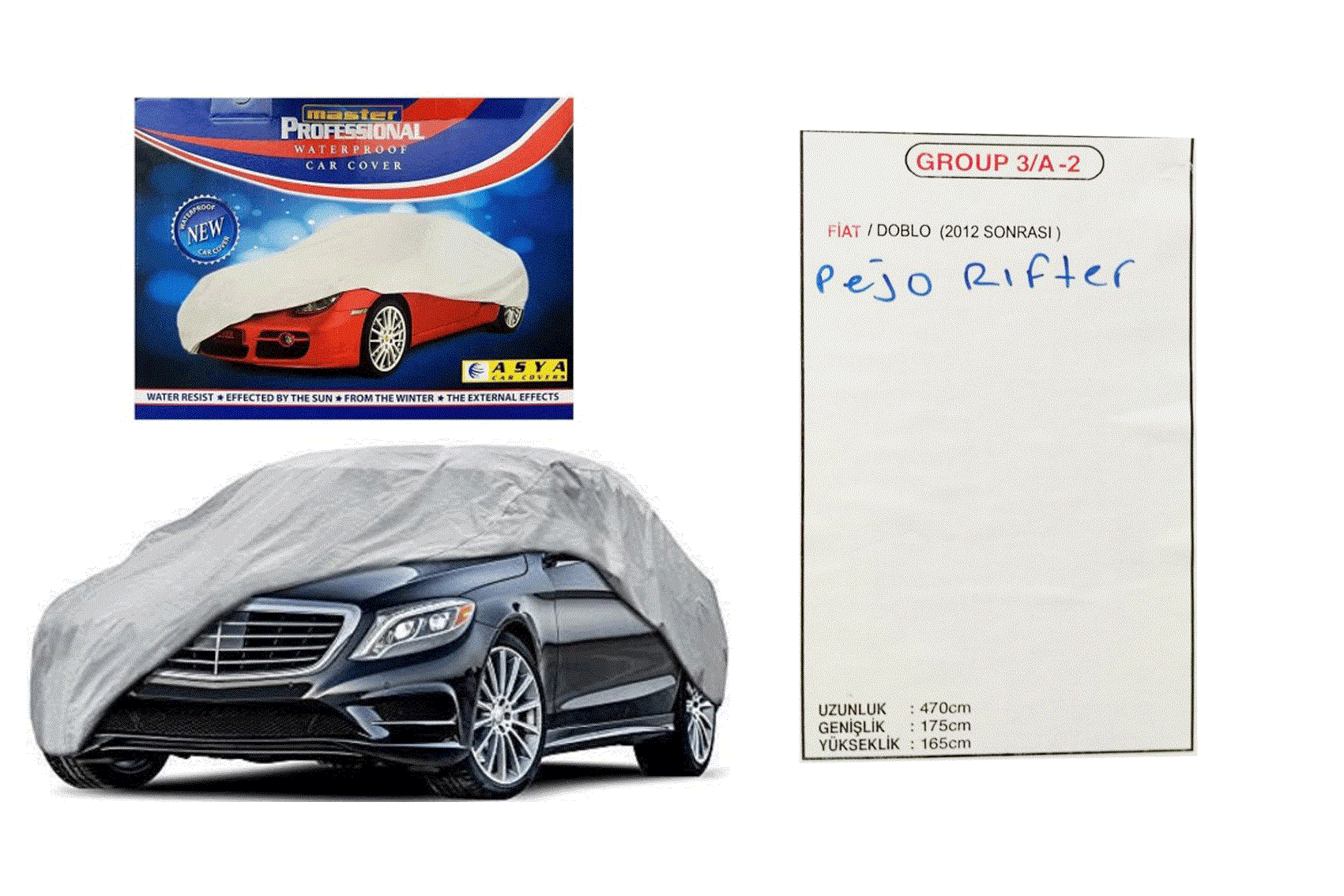 ASYA OTO BRANDA DOBLO 2012 SONRASI PEUGEO RİFTER 2019 SONRASI U-470CM G-175CM Y-165 KOD:GRUP 3A2