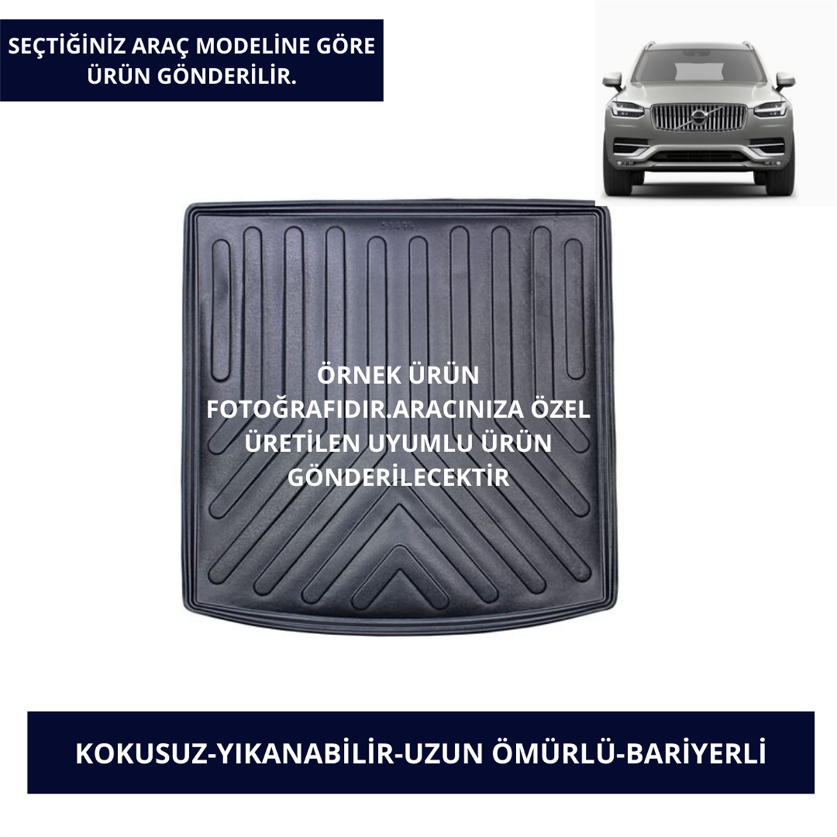 Bagaj Havuzu Modelleri Volvo Araçlar- Siyah Renk