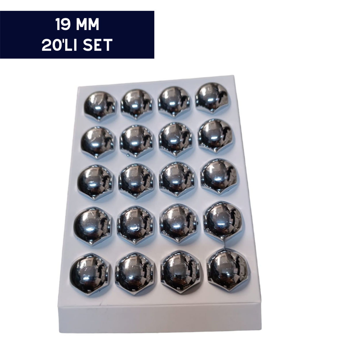 BİJON KAPAĞI KROMLU 19MM 20'Lİ SET KOD:007015