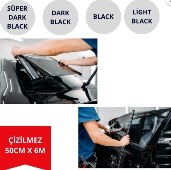 CAM FİLMİ 50CMX6M ÇİZİLMEZ BİR ARABALIK KUTULU KOD:1204001