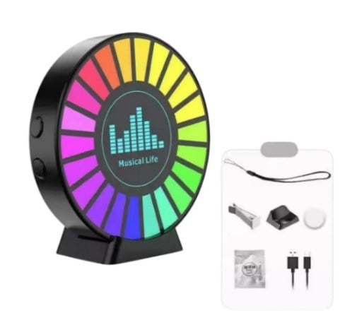 EKOLAYZER SESE DUYARLI BÜYÜK YUVARLAK RGB USB ŞARJLI  KOKULU L030