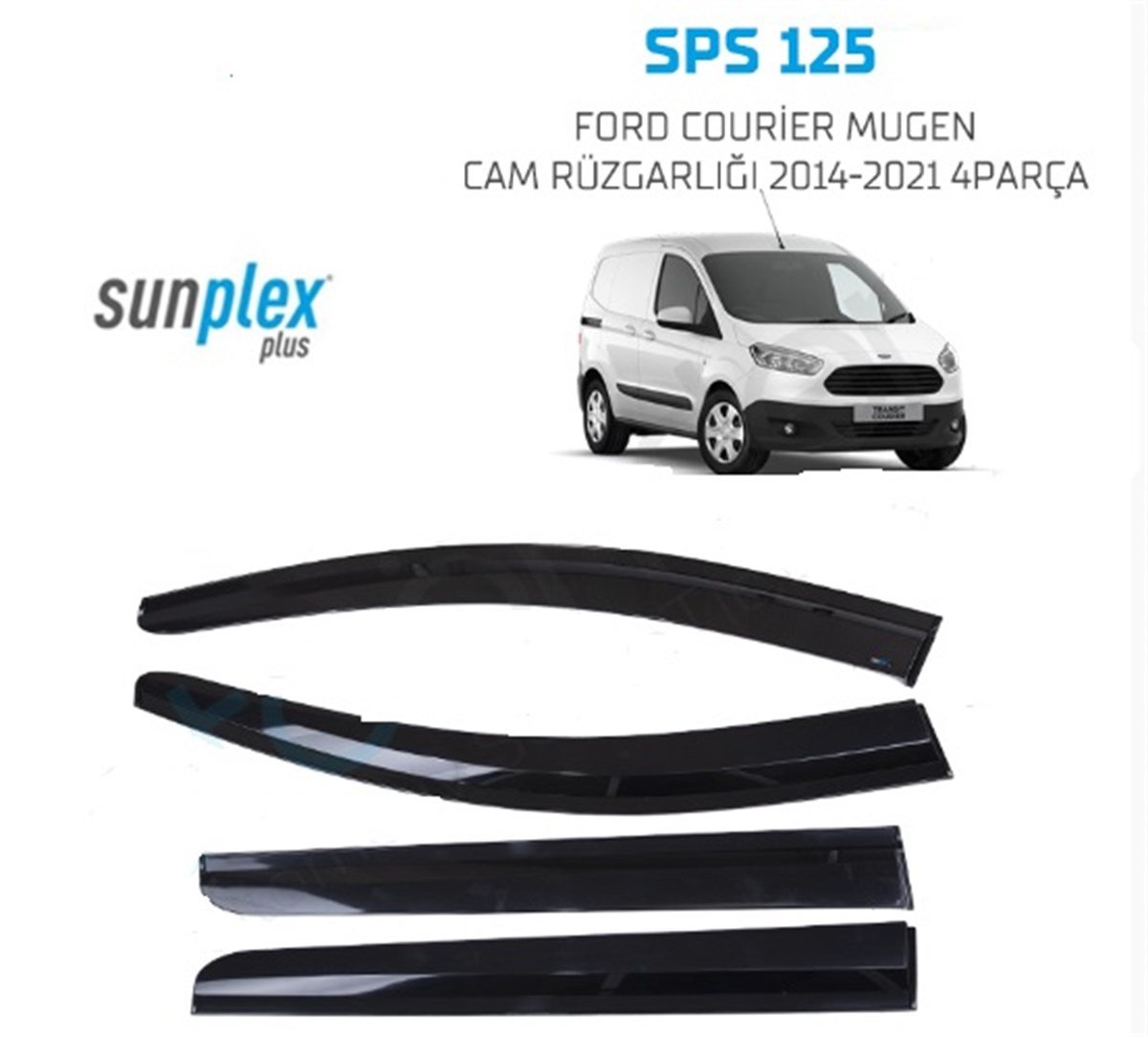 FORD COURİER MUGEN CAM RÜZGARLIĞI 2014-2021 4PARÇA SPS125