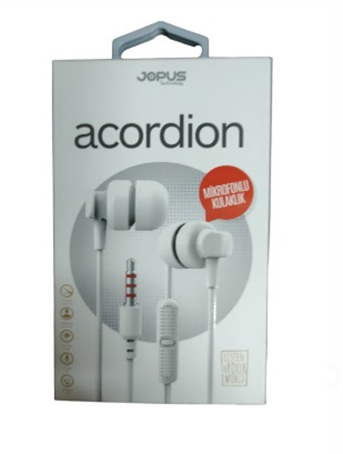 KULAK İÇİ KULAKLIK BEYAZ ACORDİON JOPUS 9156