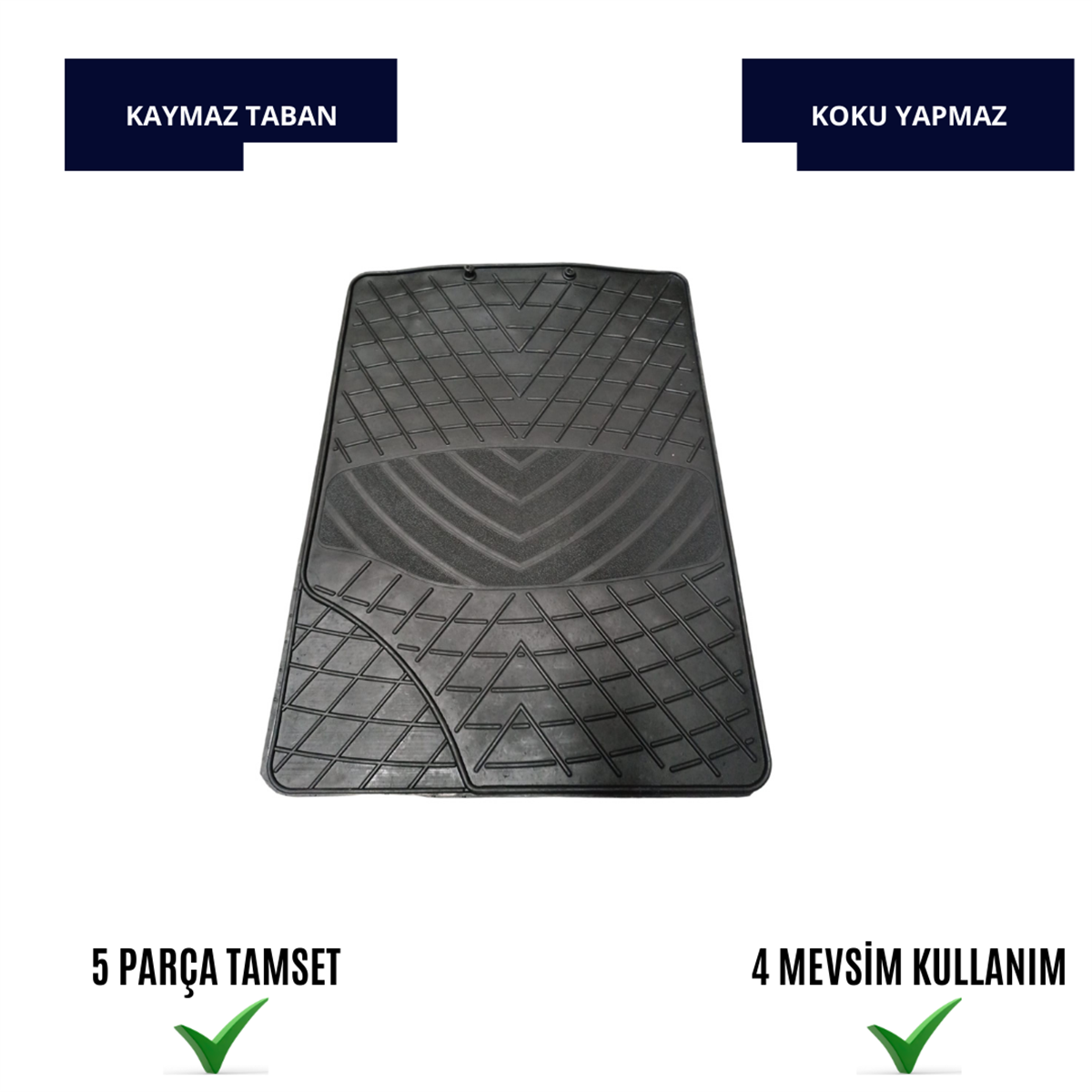 Paspas Mars Model Ekstra Kauçuk 5'li Set Siyah-Gri-Bej