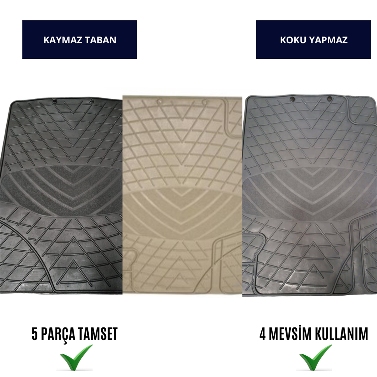 Paspas Mars Model Ekstra Kauçuk 5'li Set Renk Çeşitleri