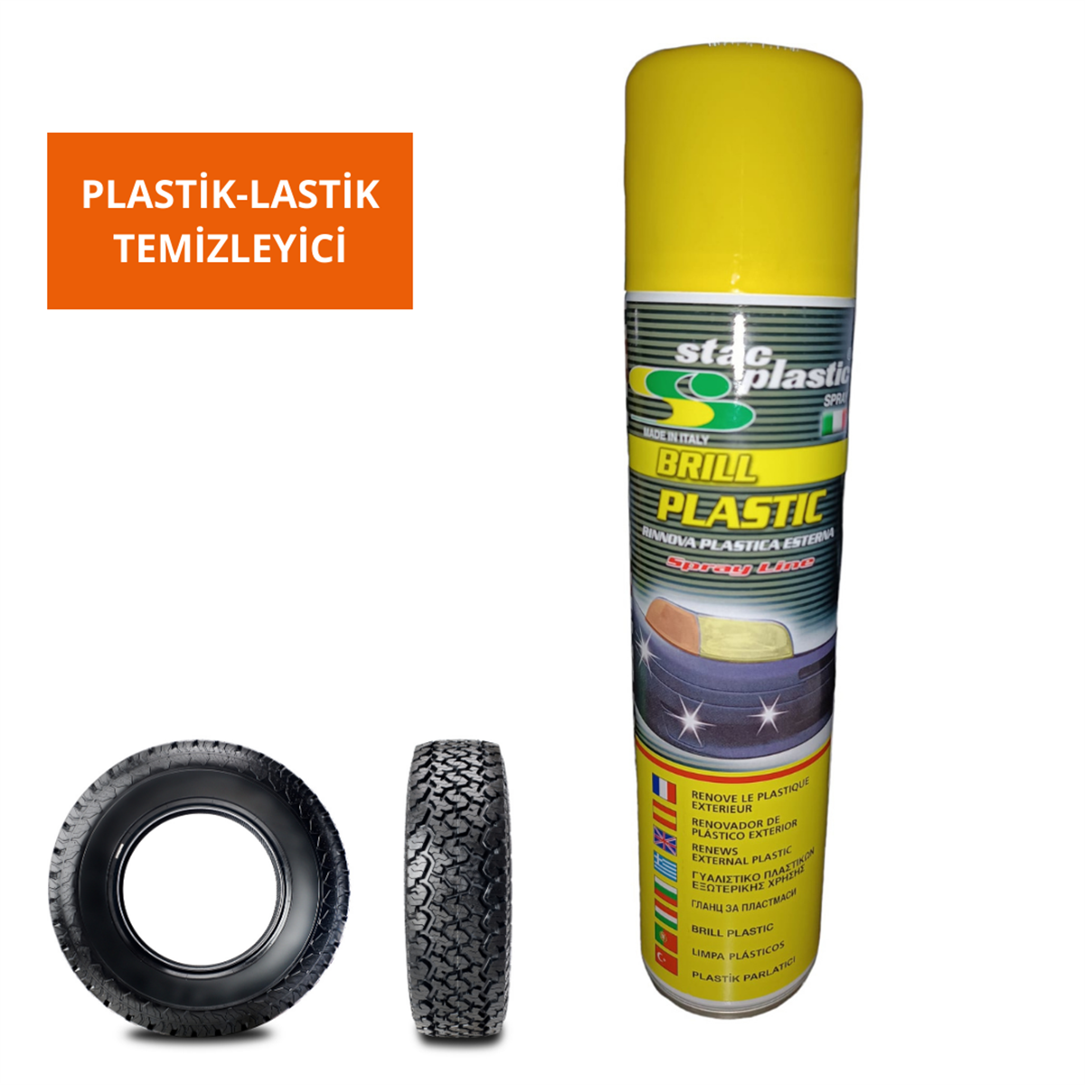 Plastik-Lastik Temizleyici 400 ml Stac Plastic Kod:0900101 