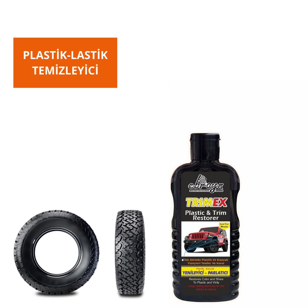 Plastik-Lastik Yenileyici Parlatıcı Trimex 200 ml Kod:EBR043