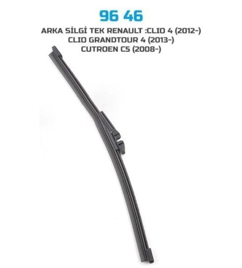 'SİLECEK ARKA CLİO 4 GRANTOUR CİTROEN C5 250MM  KOD:96,46