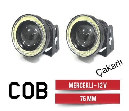 SİS LAMBASI ÇAKAR MERCEK ANGEL 12V COB METAL 76MM KOD:3056342