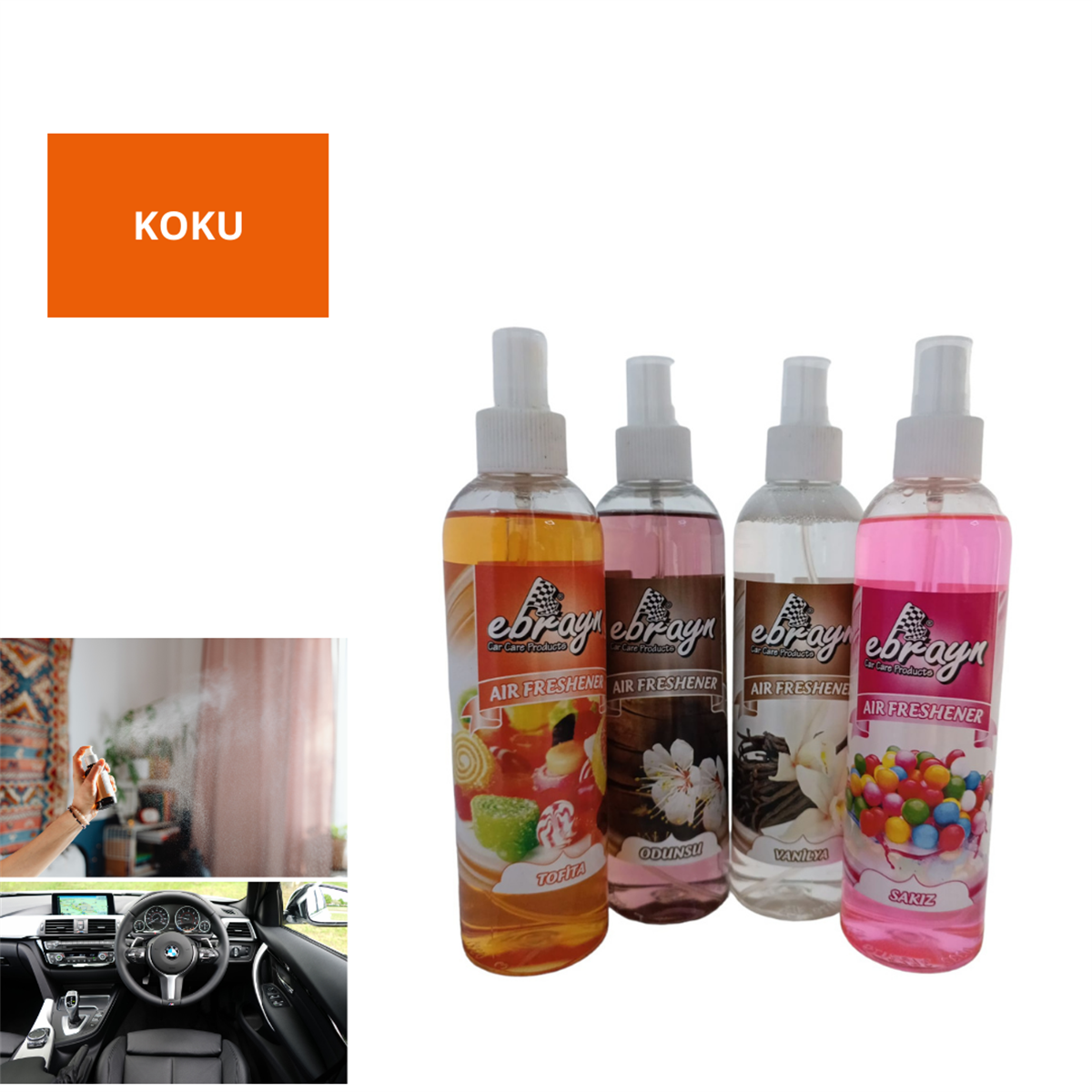 Sprey Koku Oda ve Araç 250 ml Kod:EBR3004