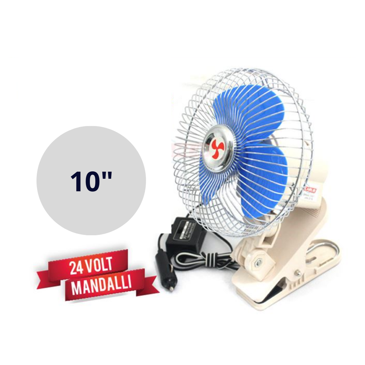 VANTİLATÖR 10İNÇ 24V MANDALLI KUTULU KOD:6400402