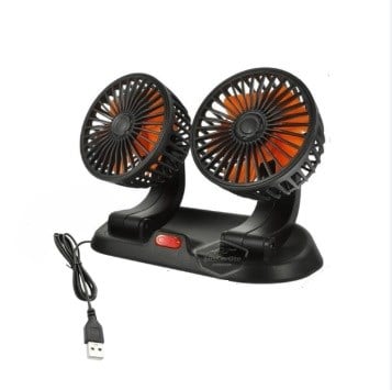 VANTİLATÖR TORPİDO ÜSTÜ USB ÇİFTLİ  KOD:BX14042