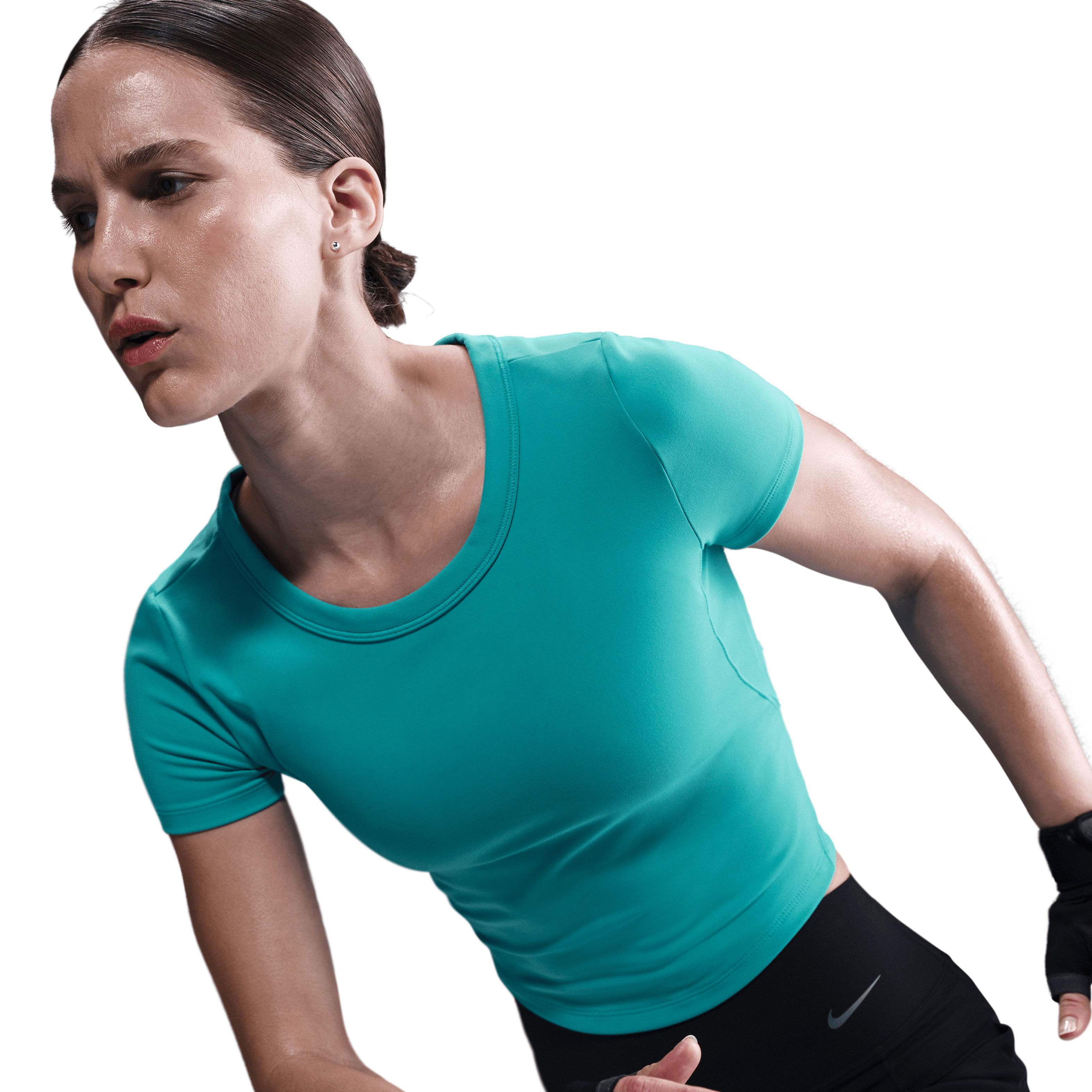 Nike One Fitted Dri-FIT Kısa Kollu Crop Kadın Üstü