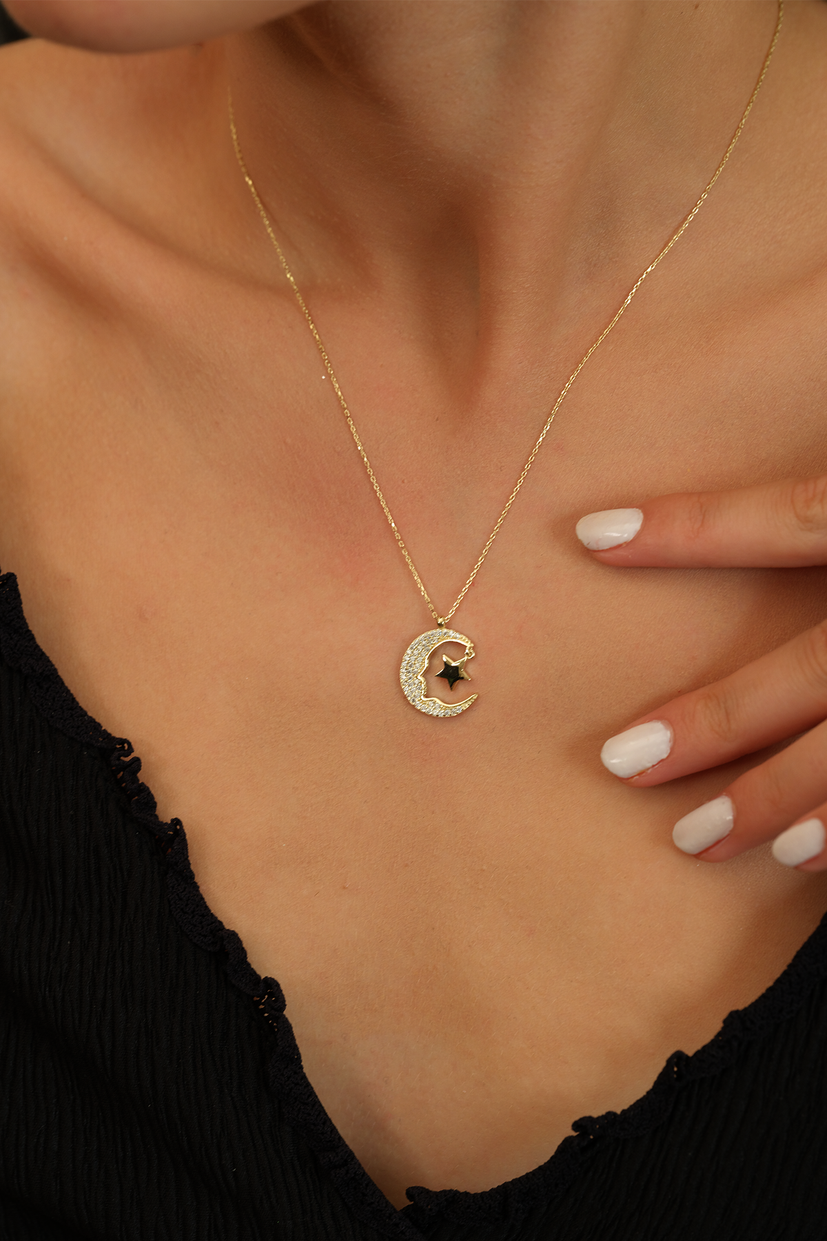 Atatürk Figürlü Ay Yıldız Kolye