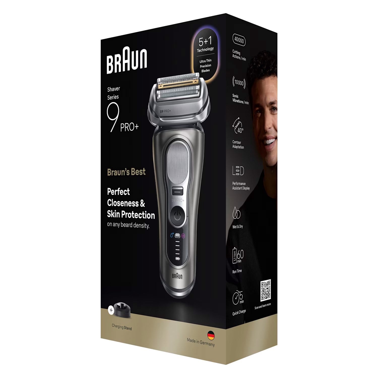 80873686BRAUN SHAVER 9615S SERIES 9 GREY 1LI