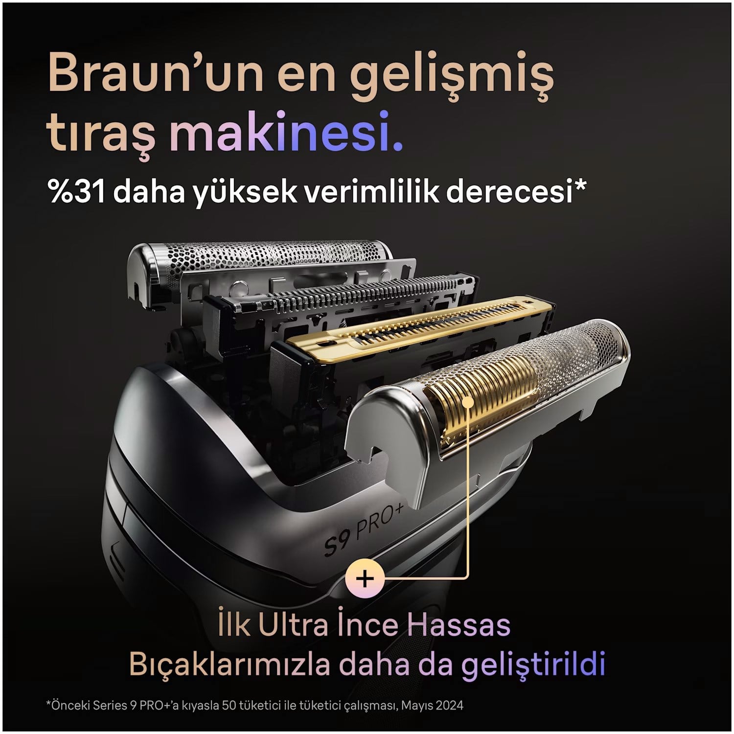 80873686BRAUN SHAVER 9615S SERIES 9 GREY 1LI
