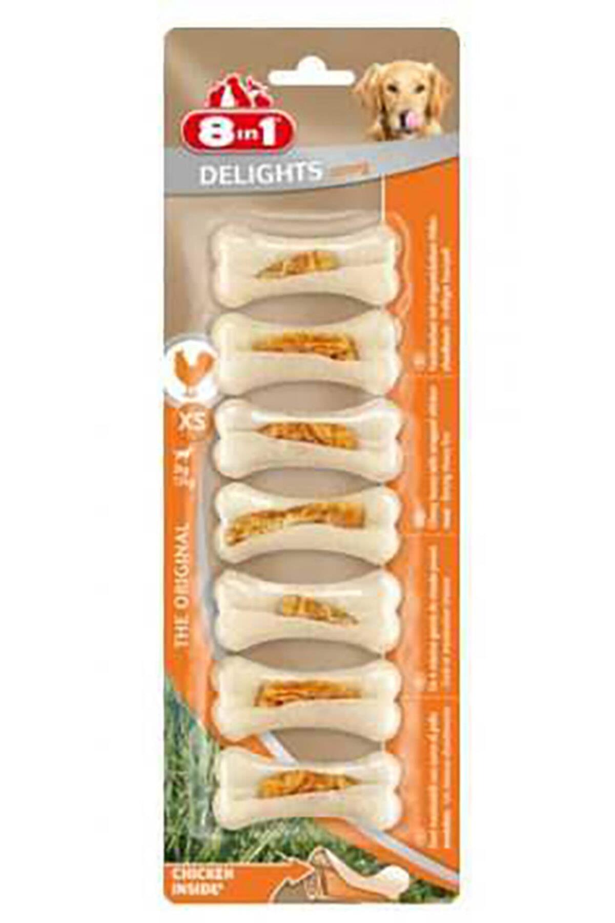 8 in 1 Delights Strong Tavuklu Deri Köpek Kemiği 140 Gr 7 Adet - İkizler Yem Market8 in 1 Delights Strong Tavuklu Deri Köpek Kemiği 140 Gr 7 Adet