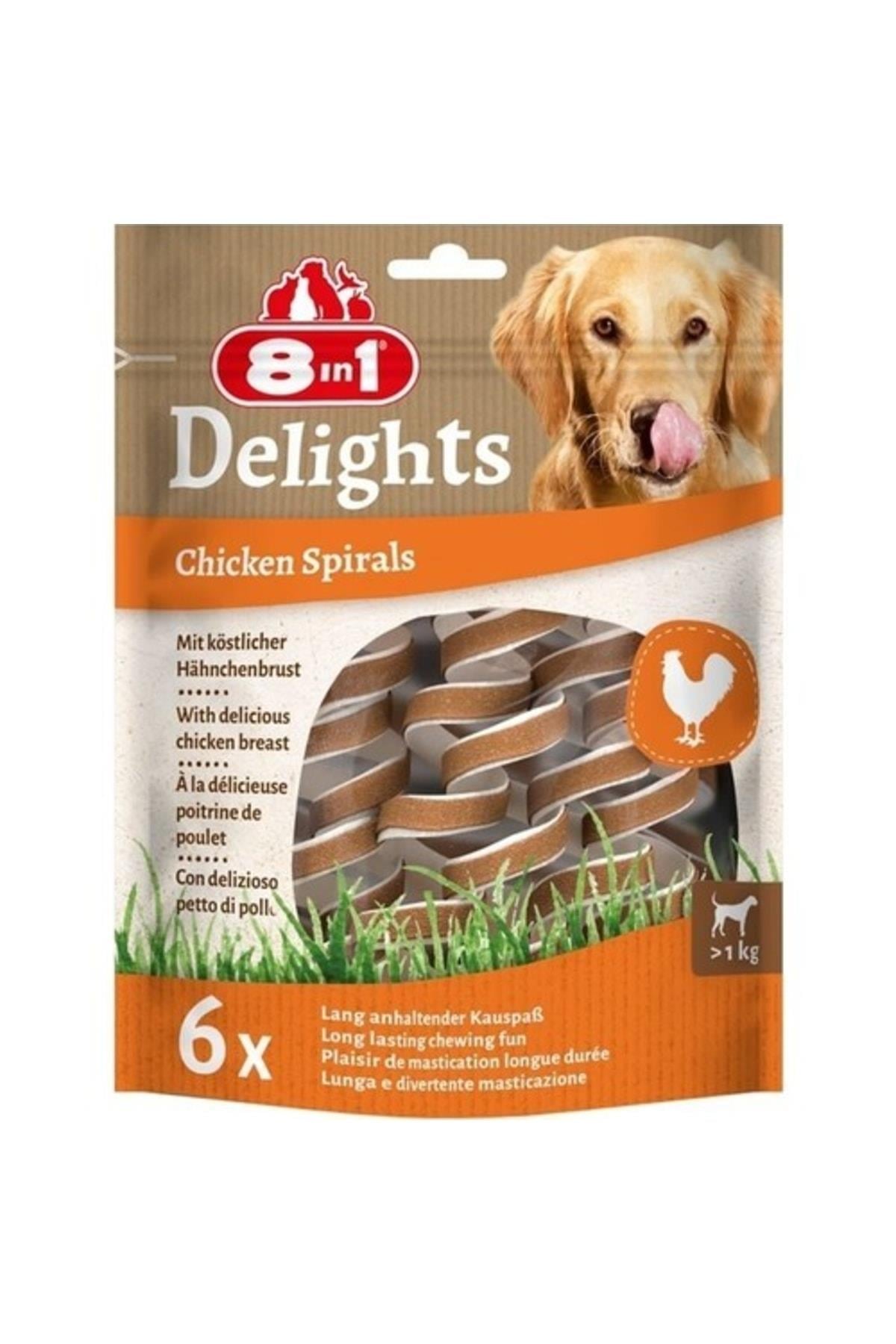 8 in 1 Smart Delights Chicken Spirals Tavuklu Burgu Köpek Ödülü 6lı - İkizler Yem Market8 in 1 Smart Delights Chicken Spirals Tavuklu Burgu Köpek Ödülü 6lı