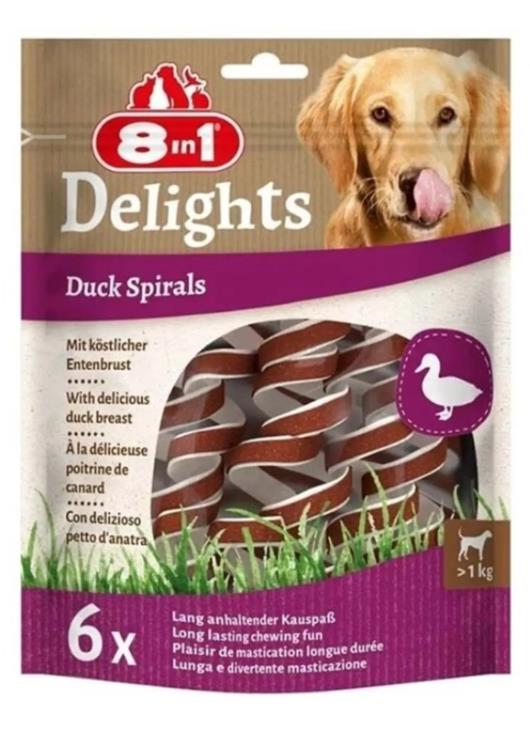 8in1 Smart Delights Duck Spirals Ördekli Burgu Köpek Ödülü 6lı - İkizler Yem Market8in1 Smart Delights Duck Spirals Ördekli Burgu Köpek Ödülü 6lı