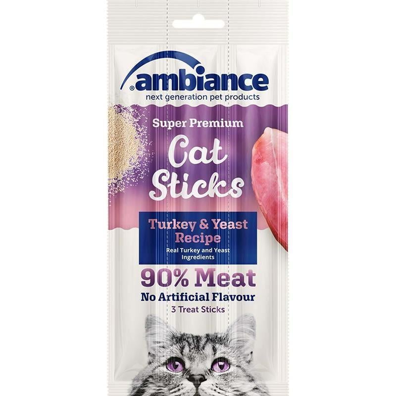 Ambiance Hindili Stick Kedi Ödül Çubuğu 3x5gr - İkizler Yem MarketAmbiance Hindili Stick Kedi Ödül Çubuğu 3x5gr