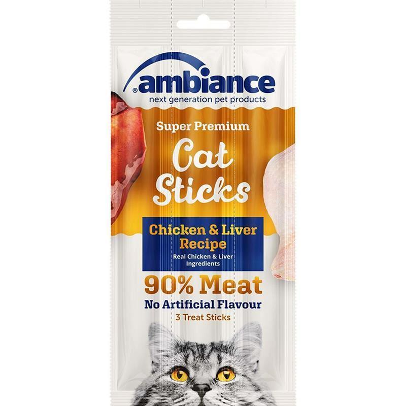 Ambiance Tavuklu Ve Ciğerli Stick Kedi Ödül Çubuğu 3x5gr - İkizler Yem MarketAmbiance Tavuklu Ve Ciğerli Stick Kedi Ödül Çubuğu 3x5gr