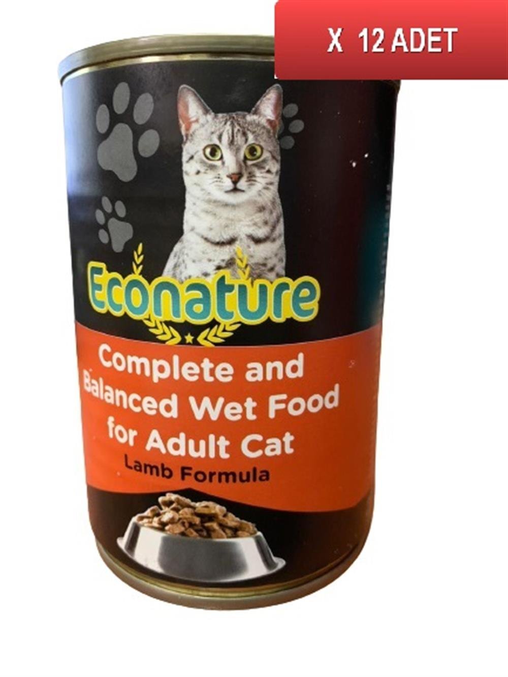 Econature Kuzu Etli Konserve Kedi Maması 12 x 400 GEconature Kuzu Etli Konserve Kedi Maması 12 x 400 G