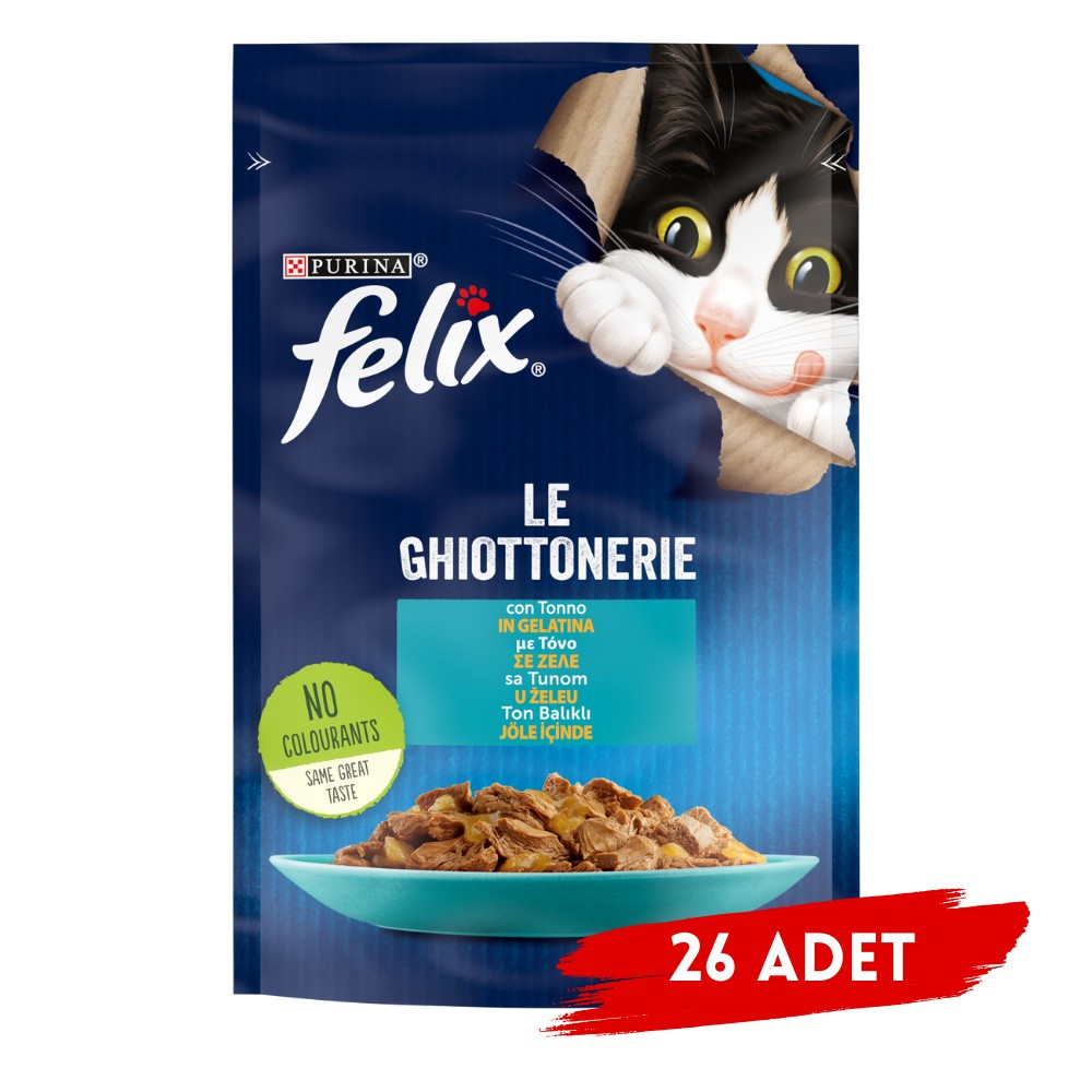 Felix Ton Balıklı Yaş Kedi Maması 85 Gr X 26 Adet - İkizler Yem MarketFelix Ton Balıklı Yaş Kedi Maması 85 Gr X 26 Adet
