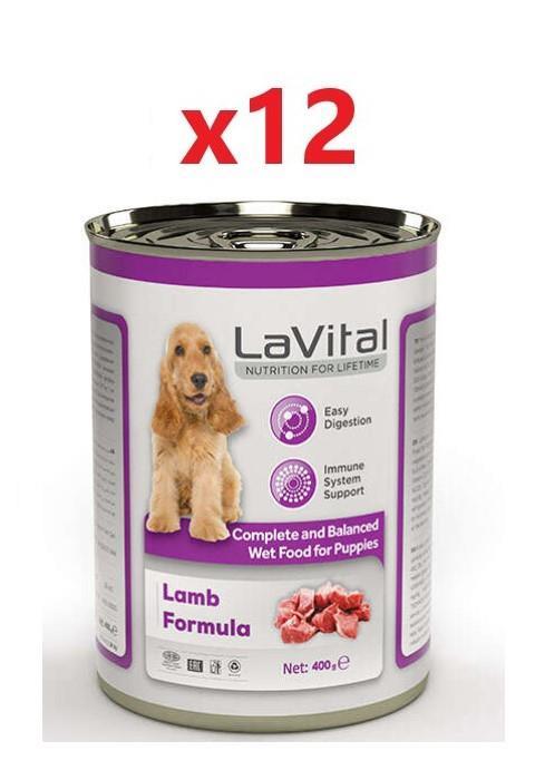 La Vital Tahılsız Kuzu Etli Yavru Köpek Konservesi Püre 400 Gr X 12 Adet - İkizler Yem MarketLa Vital Tahılsız Kuzu Etli Yavru Köpek Konservesi Püre 400 Gr X 12 Adet