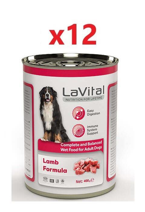La Vital Tahılsız Kuzu Etli Yetişkin Köpek Konservesi Püre 400 Gr X 12 Adet - İkizler Yem MarketLa Vital Tahılsız Kuzu Etli Yetişkin Köpek Konservesi Püre 400 Gr X 12 Adet
