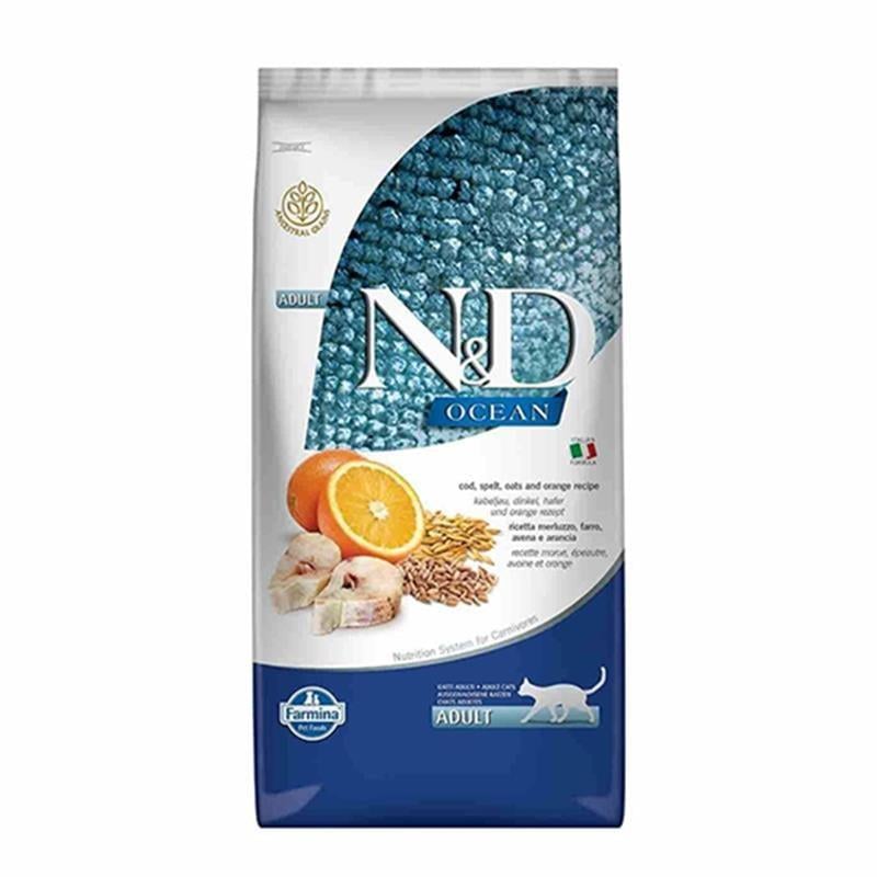 ND Ocean Düşük Tahıllı Morina Balıklı ve Portakallı 10 kg - İkizler Yem MarketND Ocean Düşük Tahıllı Morina Balıklı ve Portakallı 10 kg