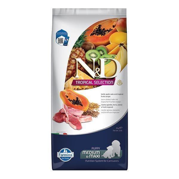 ND Tropical Selection Kuzu Etli ve Tropikal Meyveli Orta ve Büyük Irk Yavru Köpek Maması 10 kg - İkizler Yem MarketND Tropical Selection Kuzu Etli ve Tropikal Meyveli Orta ve Büyük Irk Yavru Köpek Maması 10 kg