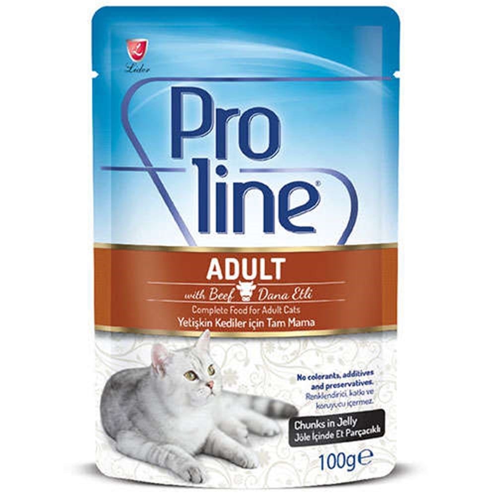 Proline Dana Etli Jöle İçinde Et Parçalı Kedi Yaş Maması 100 Gr