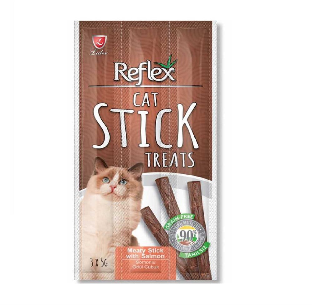 Reflex Cat Stick Somonlu Kedi Ödül Çubuğu 5 Gr 3'Lü - İkizler Yem MarketReflex Cat Stick Somonlu Kedi Ödül Çubuğu 5 Gr 3'Lü