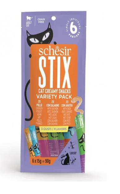 Schesir Cat Stix Karışık Lezzetli Krema Kedi Ödülü 6x15 gr - İkizler Yem MarketSchesir Cat Stix Karışık Lezzetli Krema Kedi Ödülü 6x15 gr