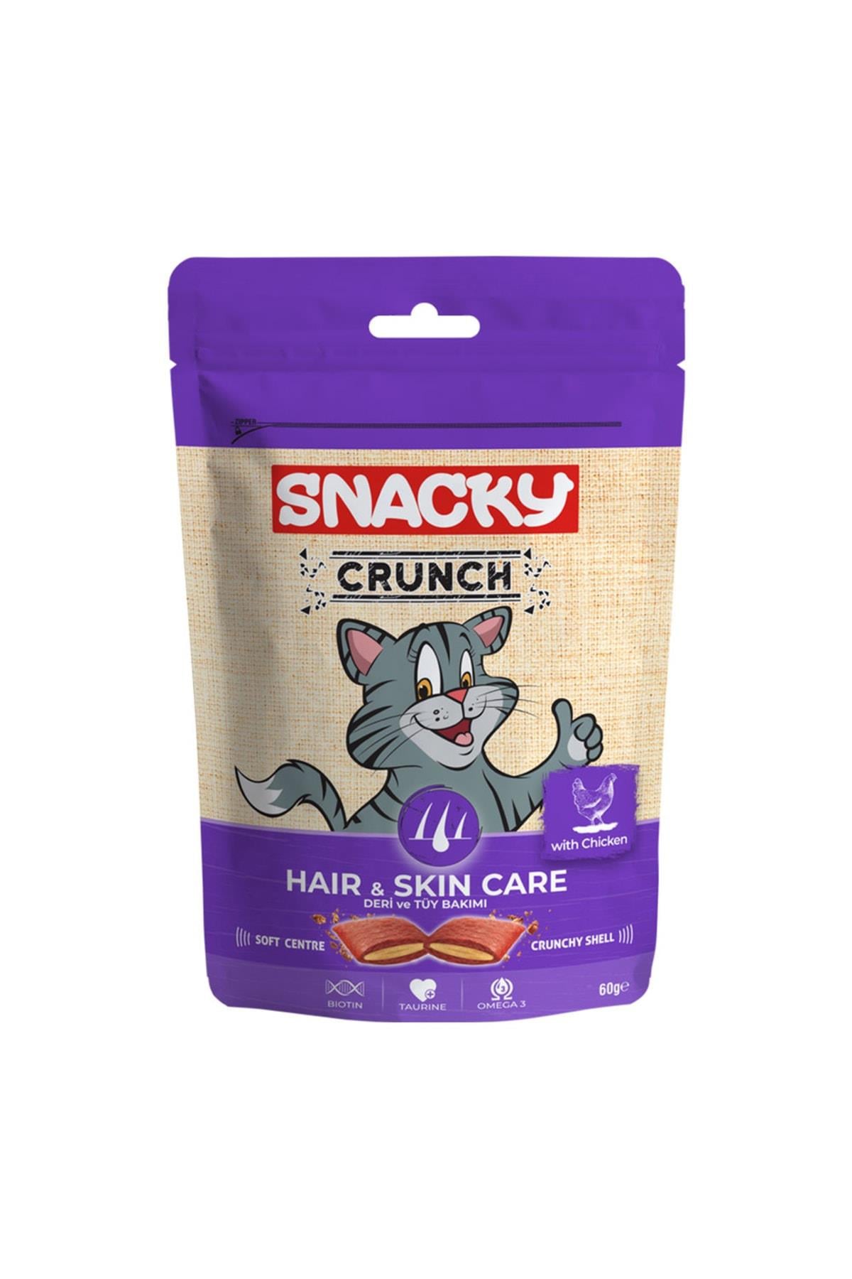 Snacky Crunch Hair Skin Deri Ve Tüy Bakımı Tavuklu Kedi Ödülü 60 Gr - İkizler Yem MarketSnacky Crunch Hair Skin Deri Ve Tüy Bakımı Tavuklu Kedi Ödülü 60 Gr