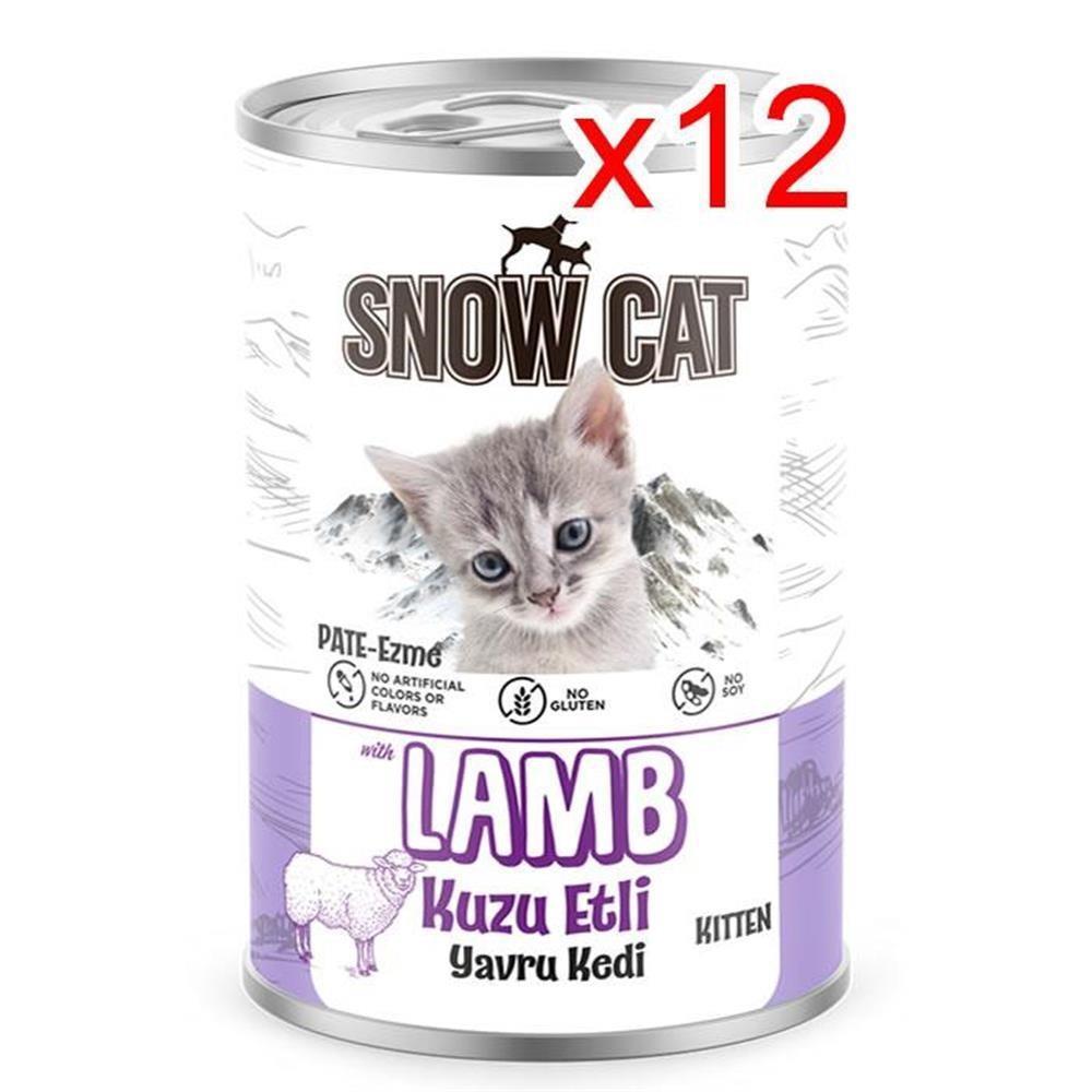 Snow Cat Kuzu Etli Yavru Kedi Konserve 400gr-12 Adet