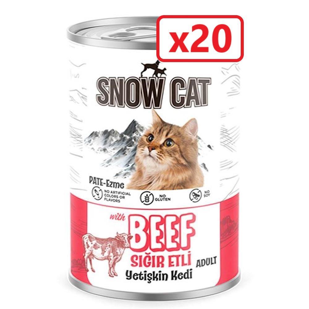 Snow Cat Sığır Etli Kedi Konserve 400gr-20 Adet - İkizler Yem Market