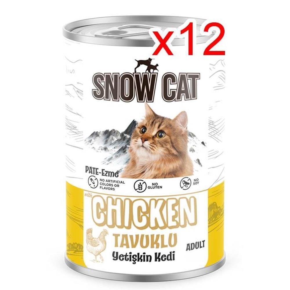 Snow Cat Tavuk Etli Kedi Konserve 400gr-12 Adet