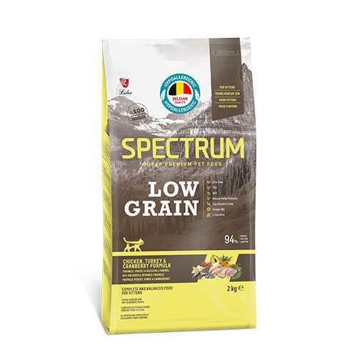 Spectrum Low Grain Yavru Kediler Için Tavuklu, Hindili Ve Kızılcıklı 2 Kg - İkizler Yem MarketSpectrum Low Grain Yavru Kediler Için Tavuklu, Hindili Ve Kızılcıklı 2 Kg
