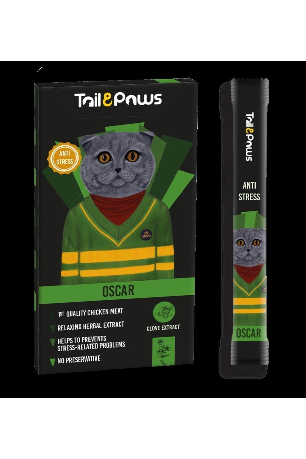 Tail Paws Oscar Stres Giderici Kedi Ödülü 5 X 15 gr - İkizler Yem MarketTail Paws Oscar Stres Giderici Kedi Ödülü 5 X 15 gr