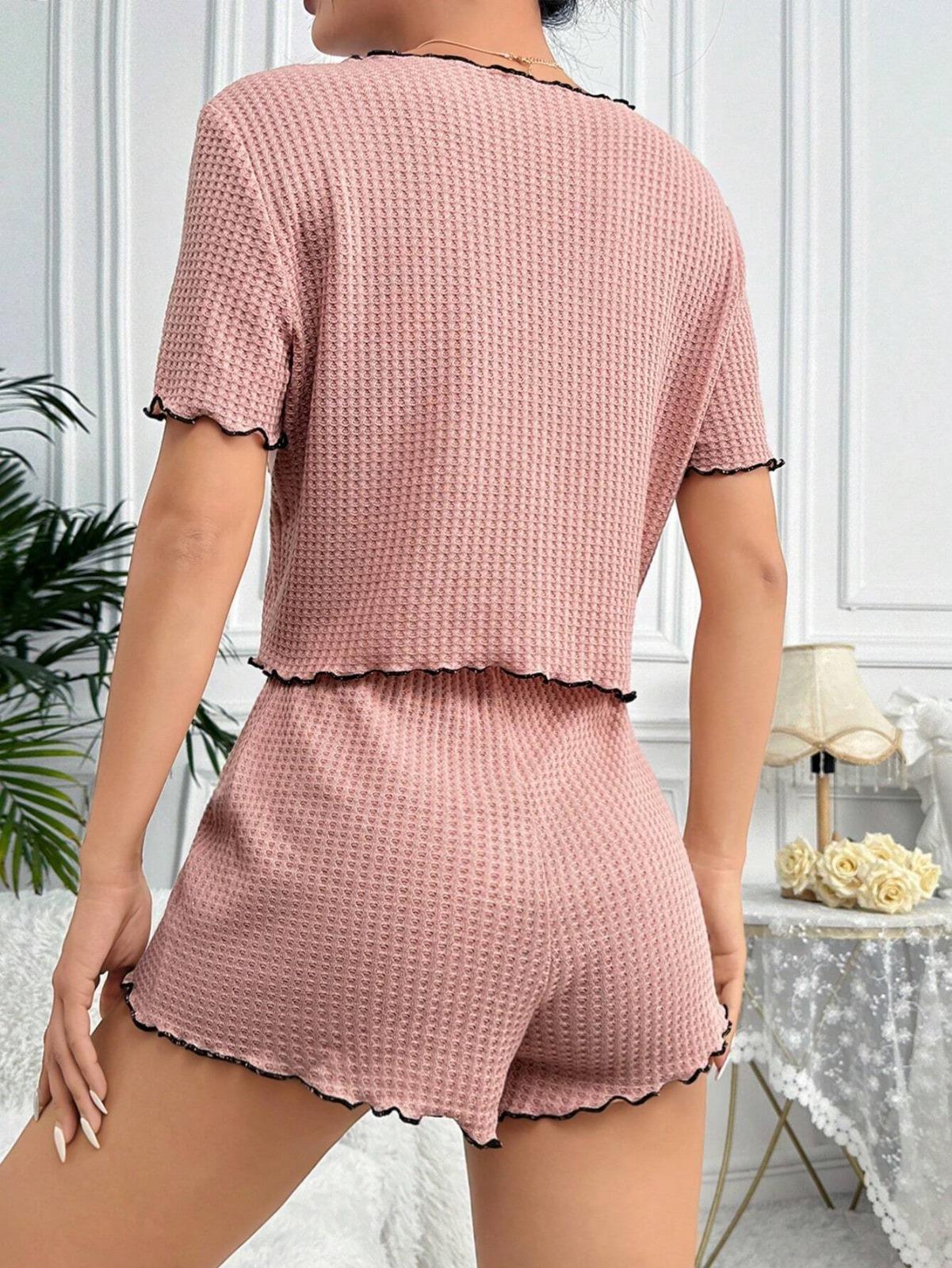 Bella Notte Gül Kurusu Cep Detaylı Şortlu Pijama Takım 7591