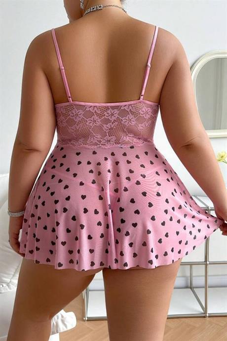 Bella Notte Pembe Kalp Desenli Pinterest Gecelik 15712