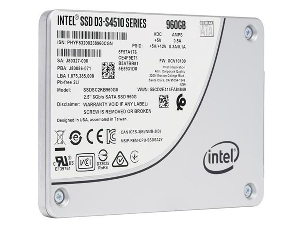 Intel D3 S4510 960GB SSD SSDSC2KB960G801