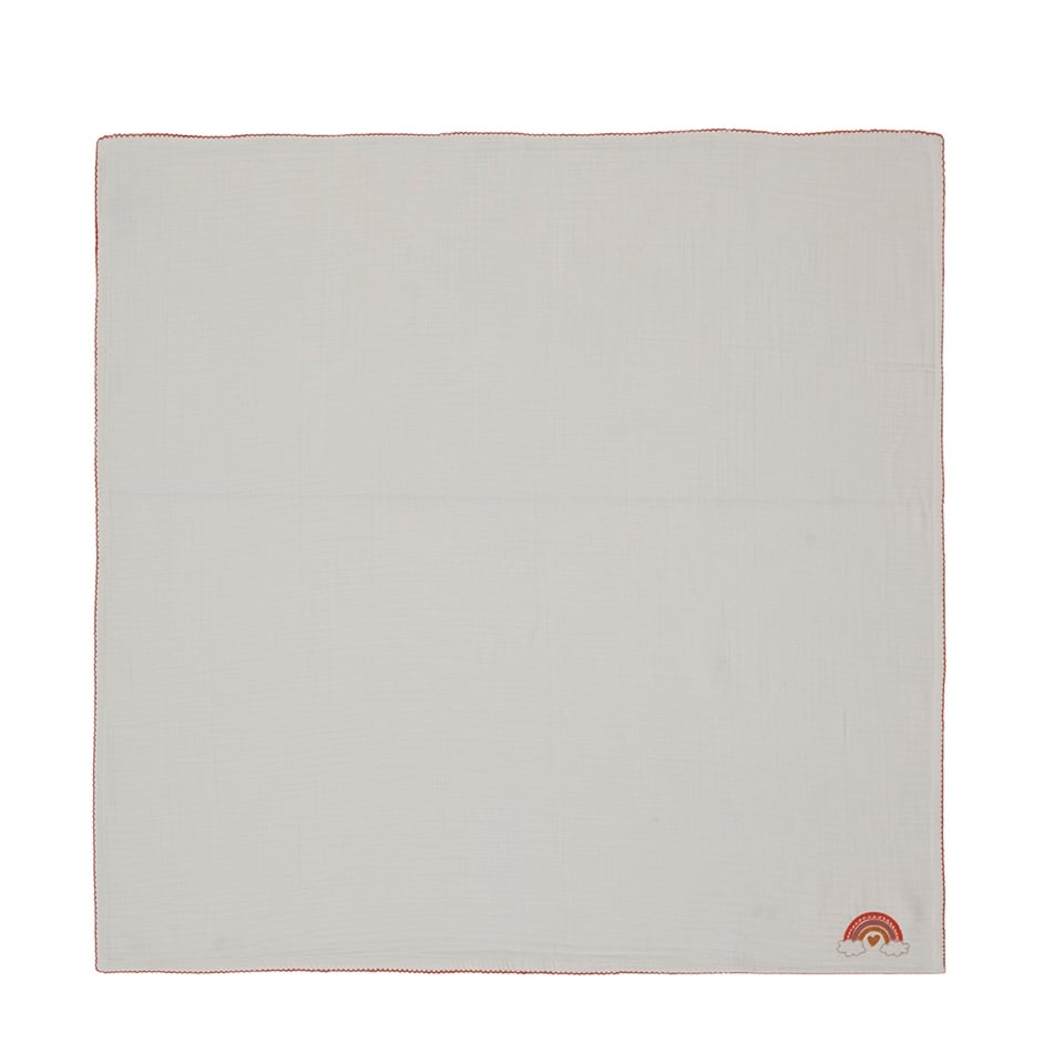100X100 TURUNCU GÖKKUŞAĞI NAKIŞLI 4 KATLI MÜSLİN ÖRTÜMüslin BattaniyeKİRAZKİDS100X100 Turuncu Gökkuşağı Nakışlı 4 Katlı Müslin ÖrtüKİMPEKS TEKSTİL