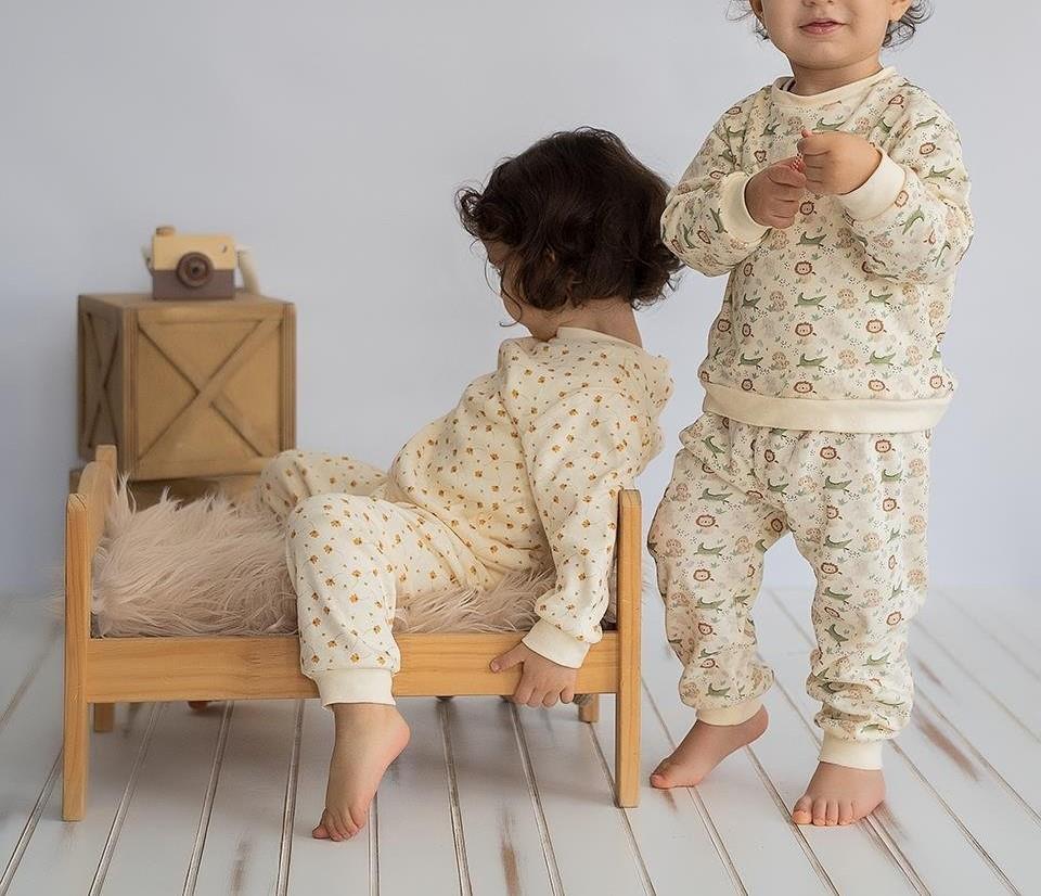PİJAMA TAKIMIPijama TakımıKİRAZKİDSHayvanlar Alemi Desenli Pamuklu Pijama TakımıKİMPEKS TEKSTİL