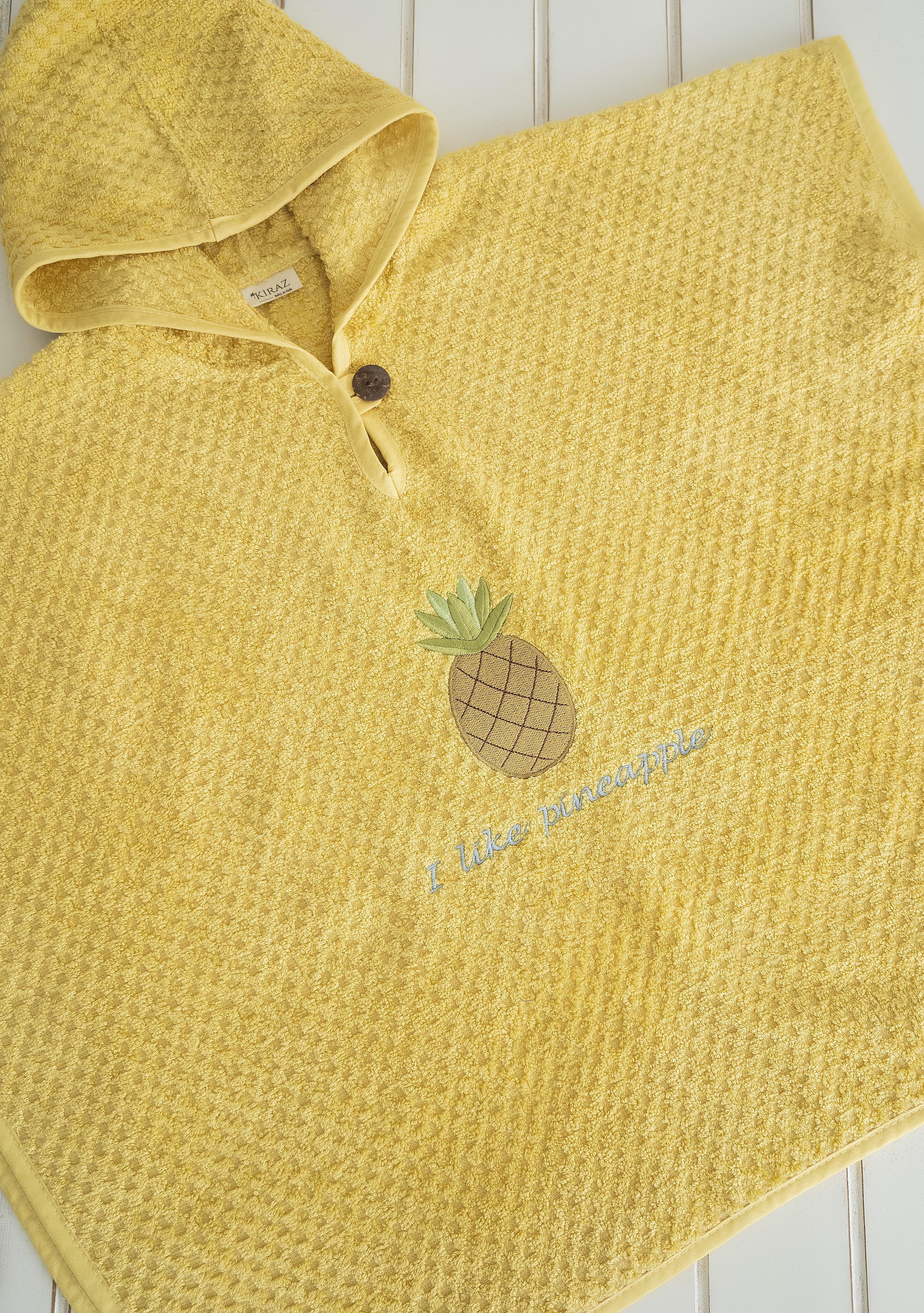 TİCİMAXPançoKirazkidsPINEAPPLE BAMBU PANÇO- SARIKİMPEKSTEKSTİL 
