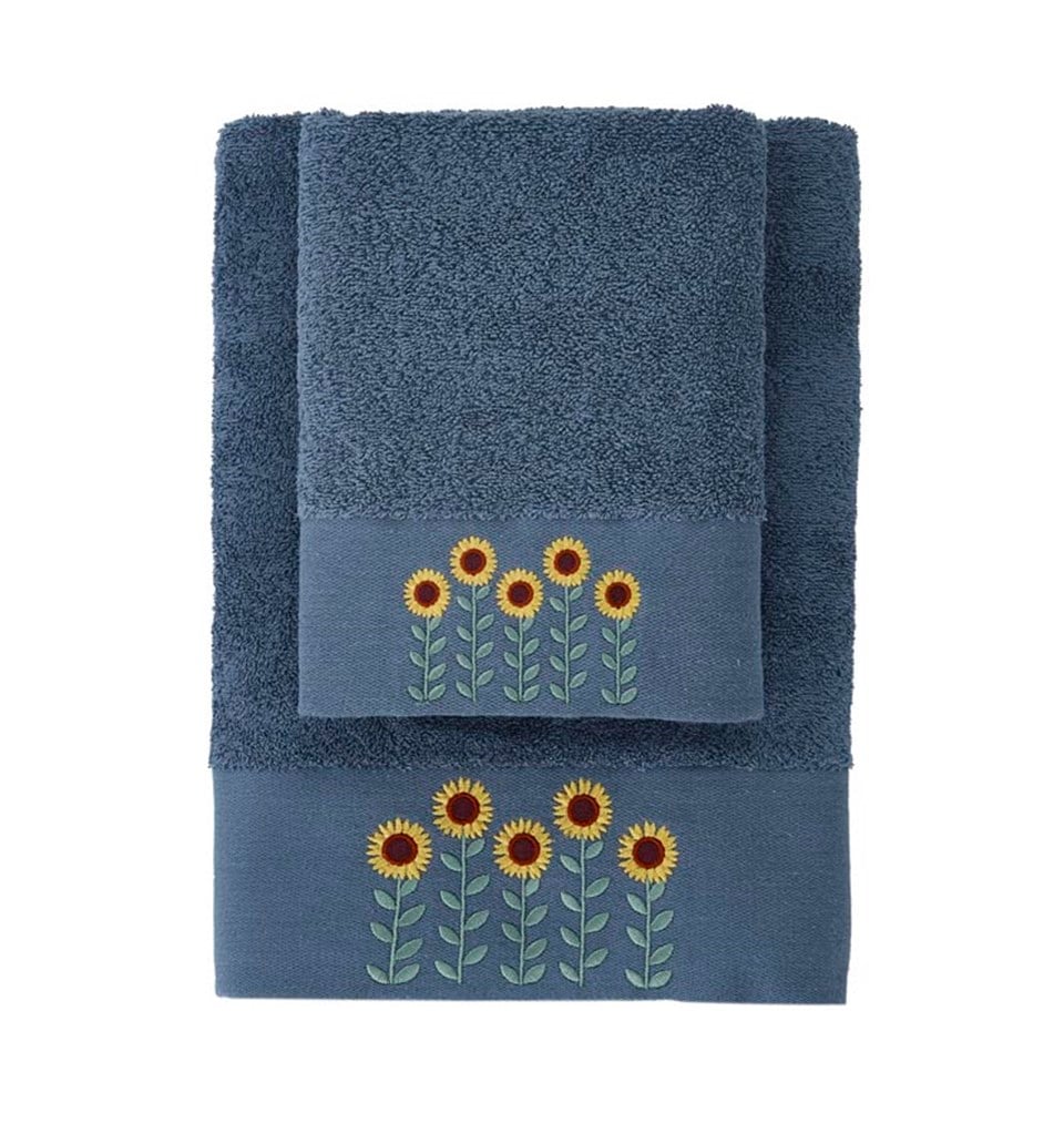HAVLU  Banyo HavlusuKİRAZHOMESUNFLOWER Pamuklu indigo Havlu SetiKİMPEKS TEKSTİL